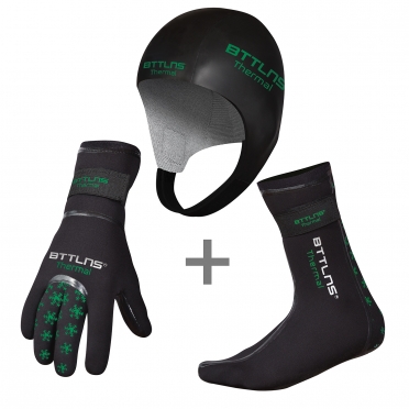 BTTLNS Neoprene thermal accessories bundle green 