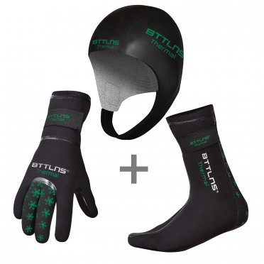 BTTLNS Neoprene thermal accessories bundle green