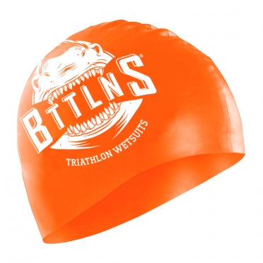 BTTLNS Silicone swimcap neon-orange Shark Absorber 2.0