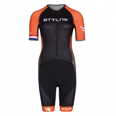 BTTLNS Goddess trisuit short sleeve Typhon 2.0 black/orange