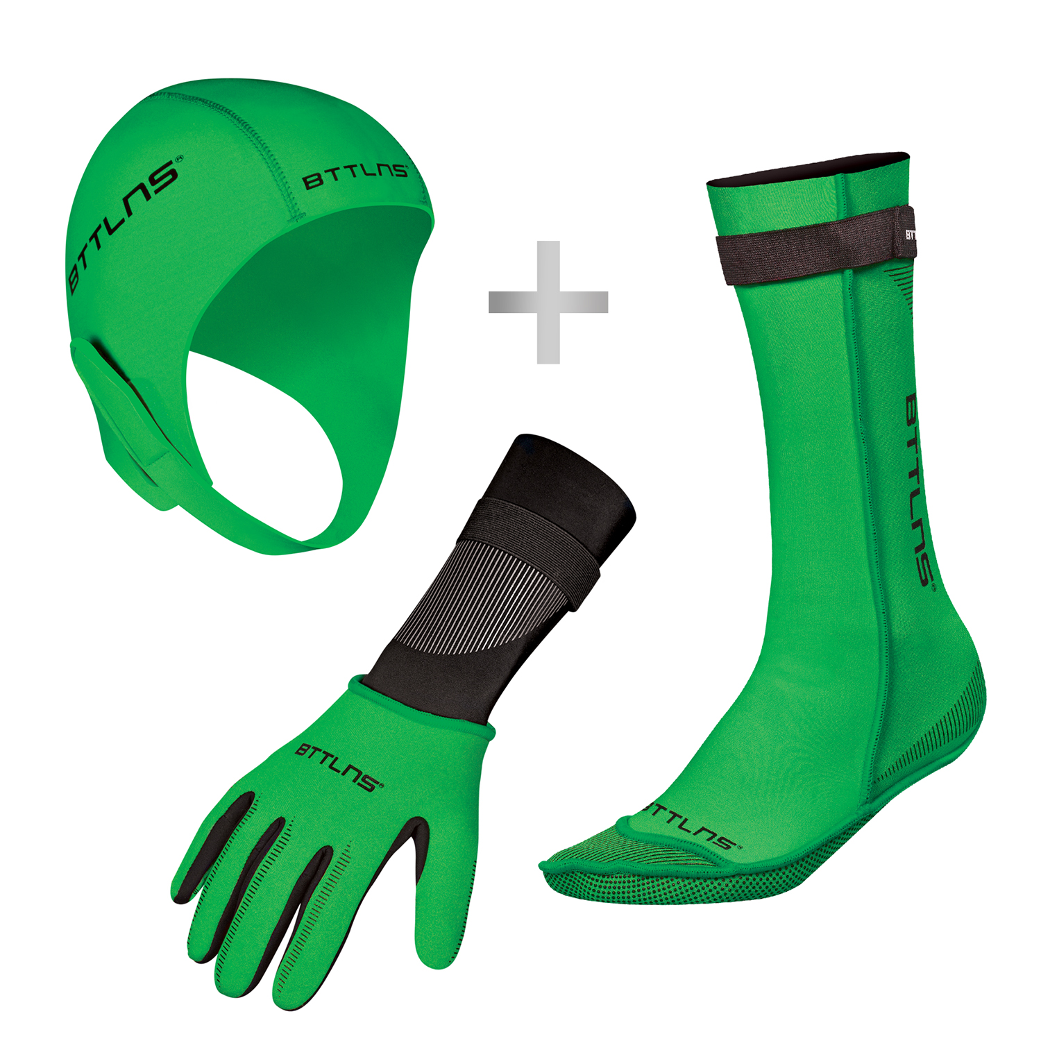 BTTLNS Neoprene accessories bundle green 0120017-040