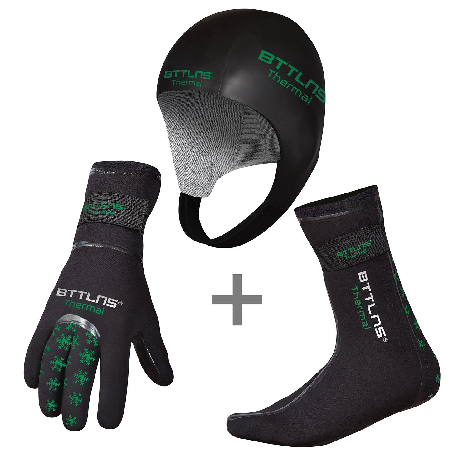 BTTLNS Neoprene thermal accessories bundle green 0121022-037