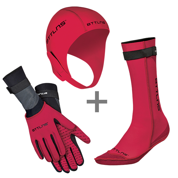 BTTLNS Neoprene accessories bundle red 0120017-003