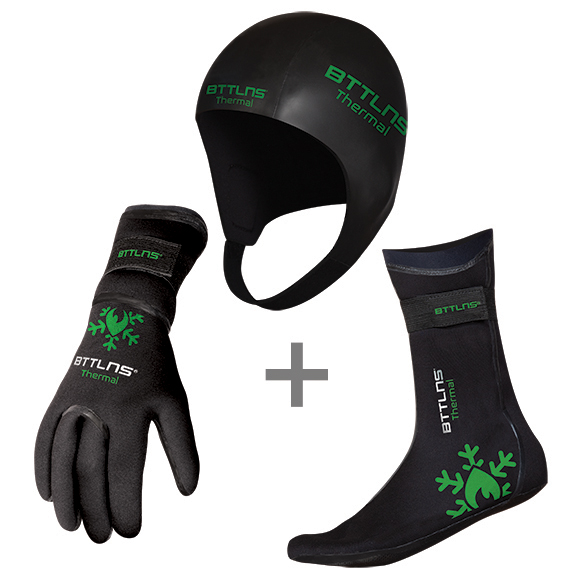 BTTLNS Neoprene thermal accessories bundle green 0121022-037